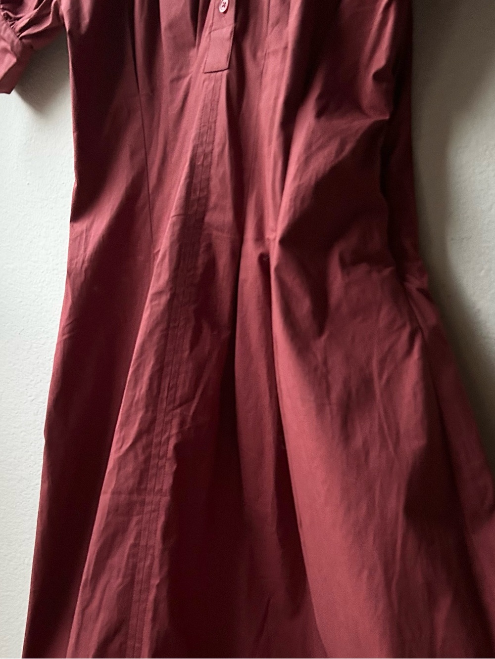 NWT J.Crew Cinched-waist shirt-dress in Brilliant Mahogany Red Sz 4P - Picture 4 of 11